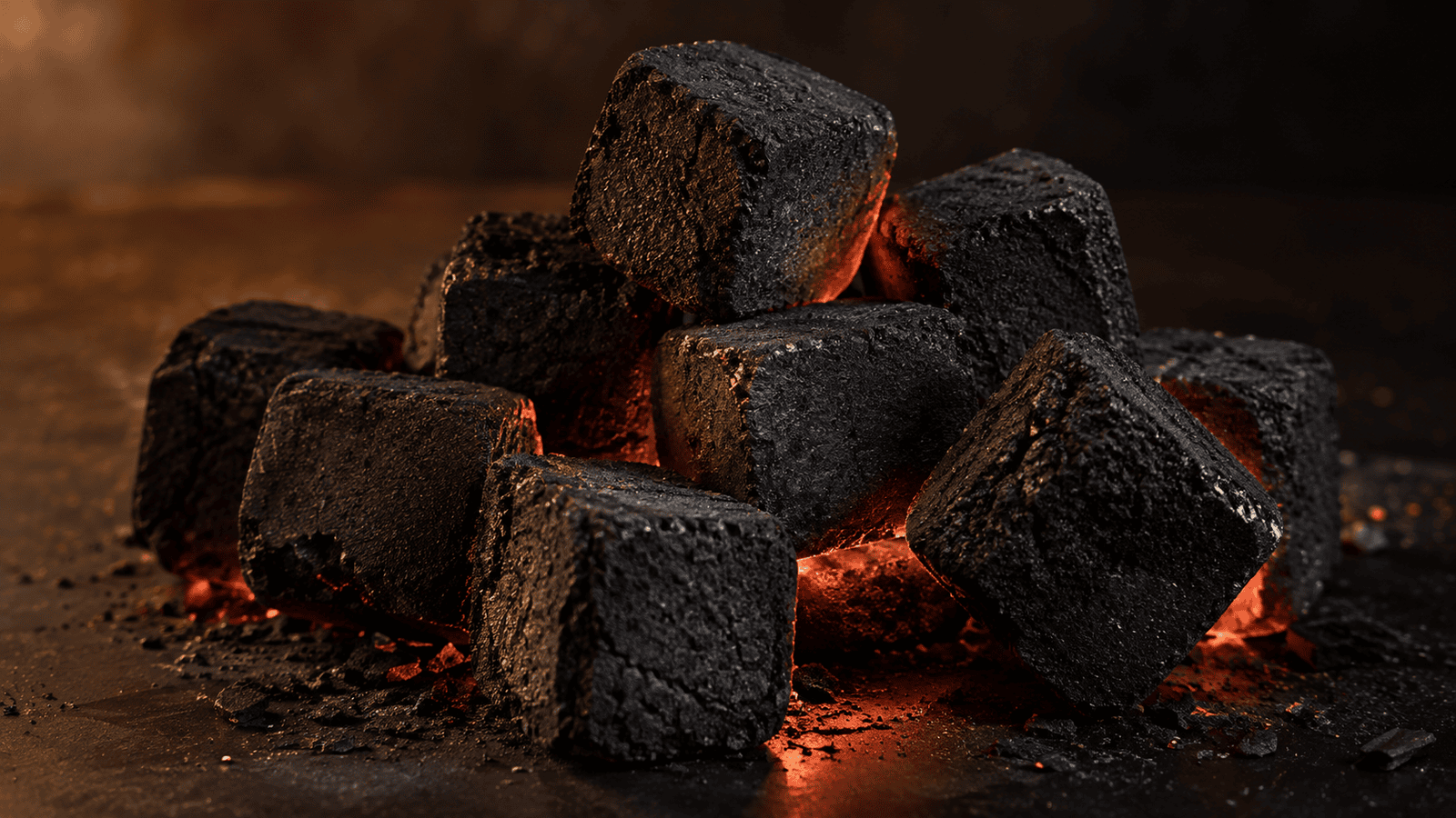Coconut shell briquettes
