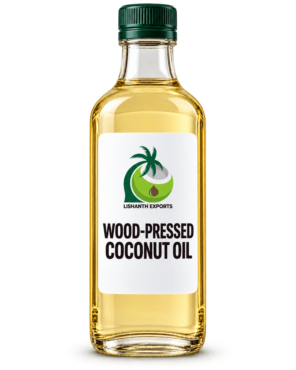 Wood-Pressed Coconut Oil bottle